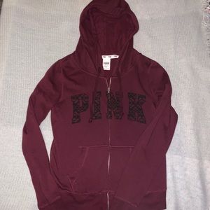 VS PINK ZIP UP HOODIE